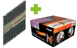 Paslode Fixation Clou En Bande Clous En Bande Galvanisé RounDrive + Cartouches De Gaz